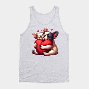 Frenchie Love Heart Tank Top